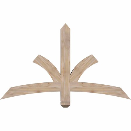 Ekena Millwork Davenport Smooth Timber Gable Bracket, Douglas Fir, 48"W x 28"H x 3 1/2"D x 3 1/2"F, 14/12 Pitch GBW048X28X0404DAV00SDF
